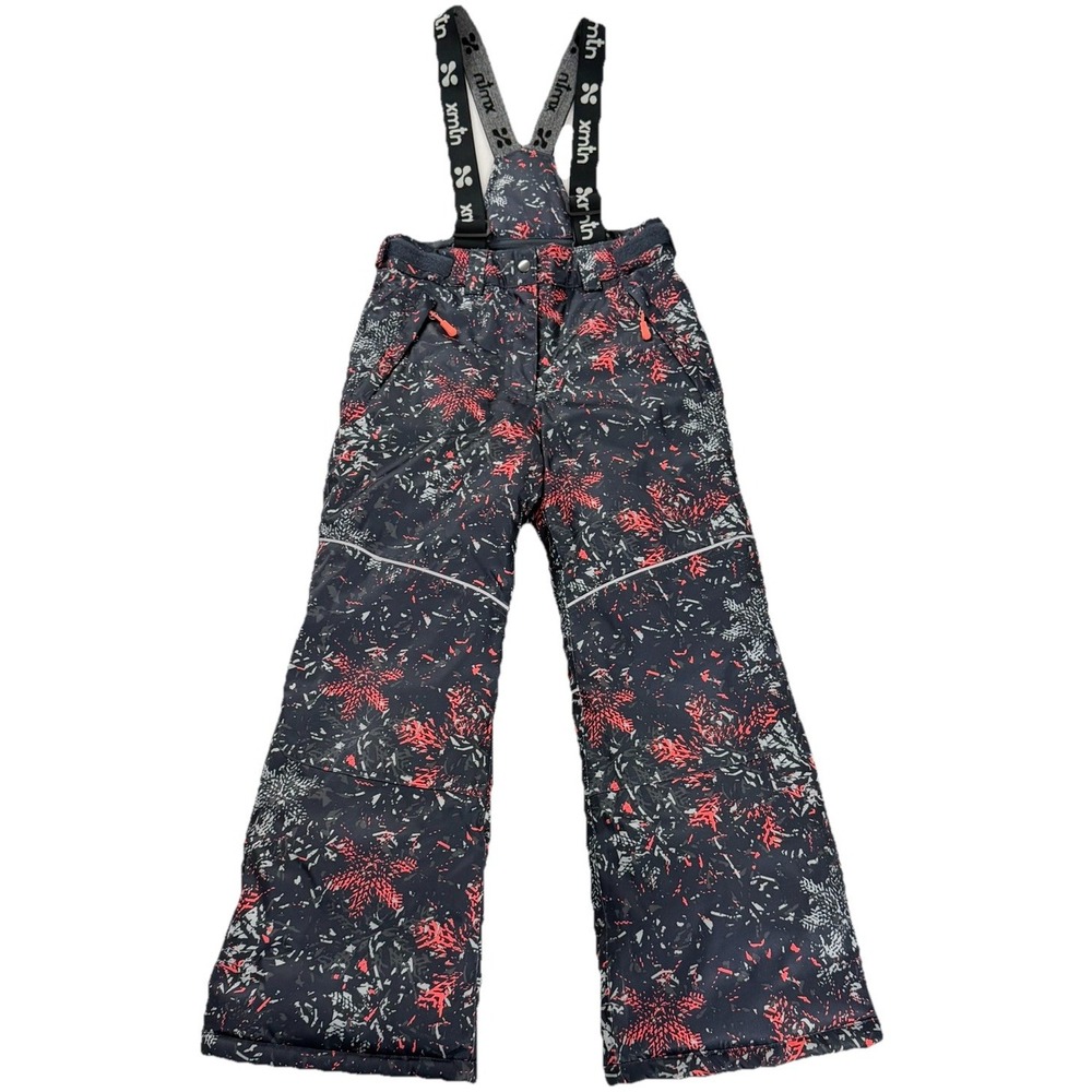 XMTN Kids Snow Bib Ski Pants Sz 10 Gray Unisex Removable‎ Suspenders